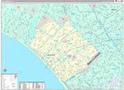 Santa Monica  Wall Map Premium Style